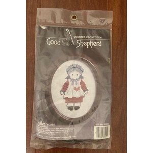 Vintage Good Shepherd Bonnet Doll Counted Cross Stitch Kit 1986